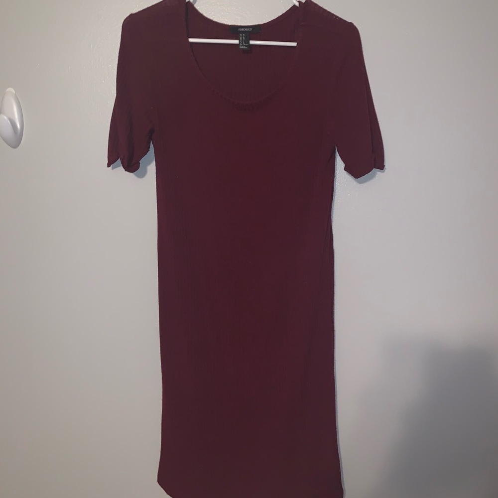 Maroon Bodycon Dress